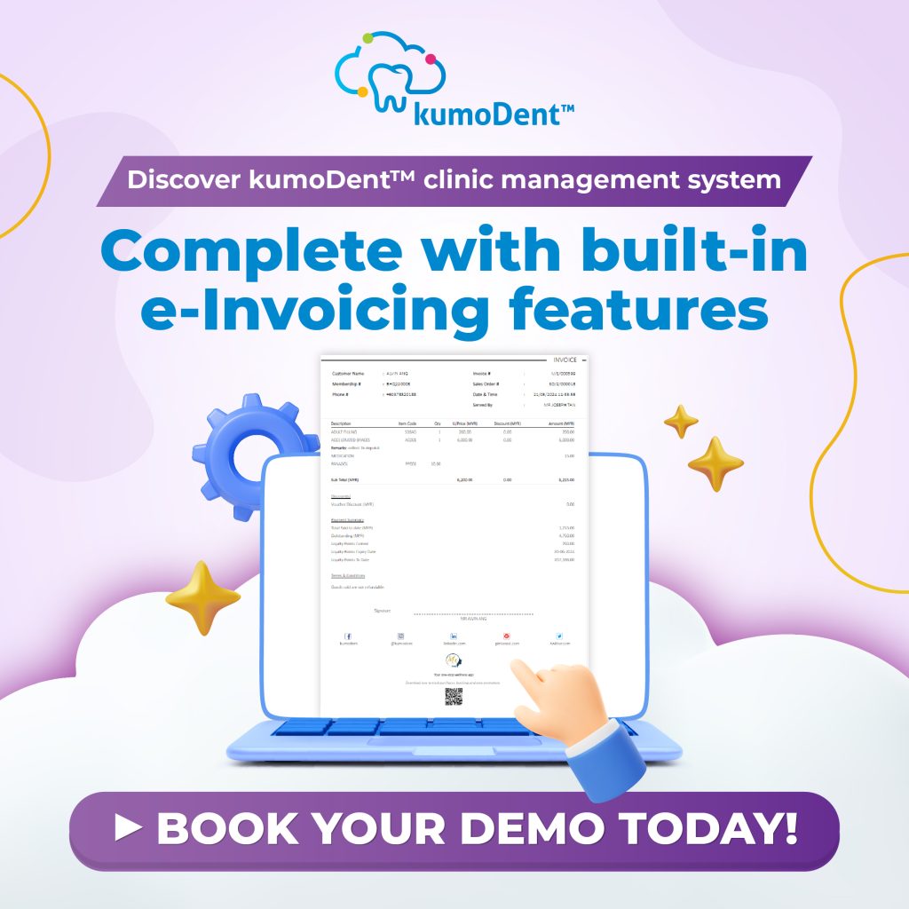 Clinic management system with e-Invoicing Malaysia feature